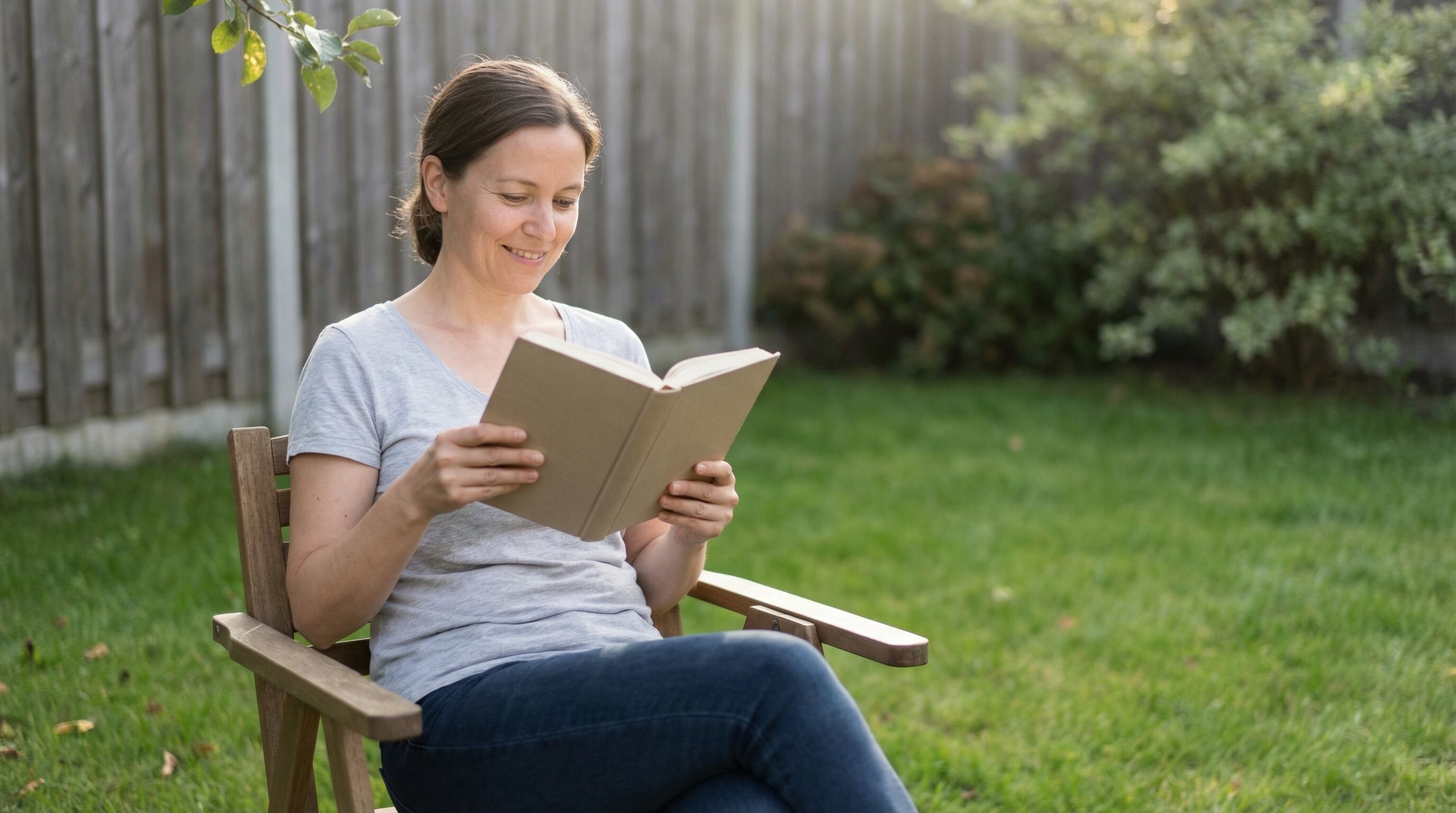 Una mujer leyendo en el jardín de su casa. (Imagen Ilustrativa Infobae)