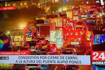 Gran congestión vehicular en la
