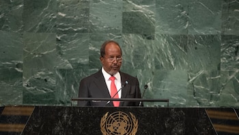 El presidente de Somalia vota