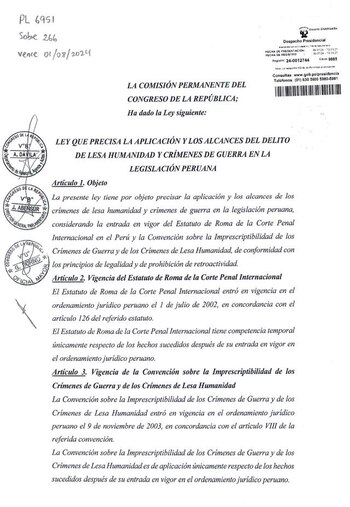 Documento que precisa la hora