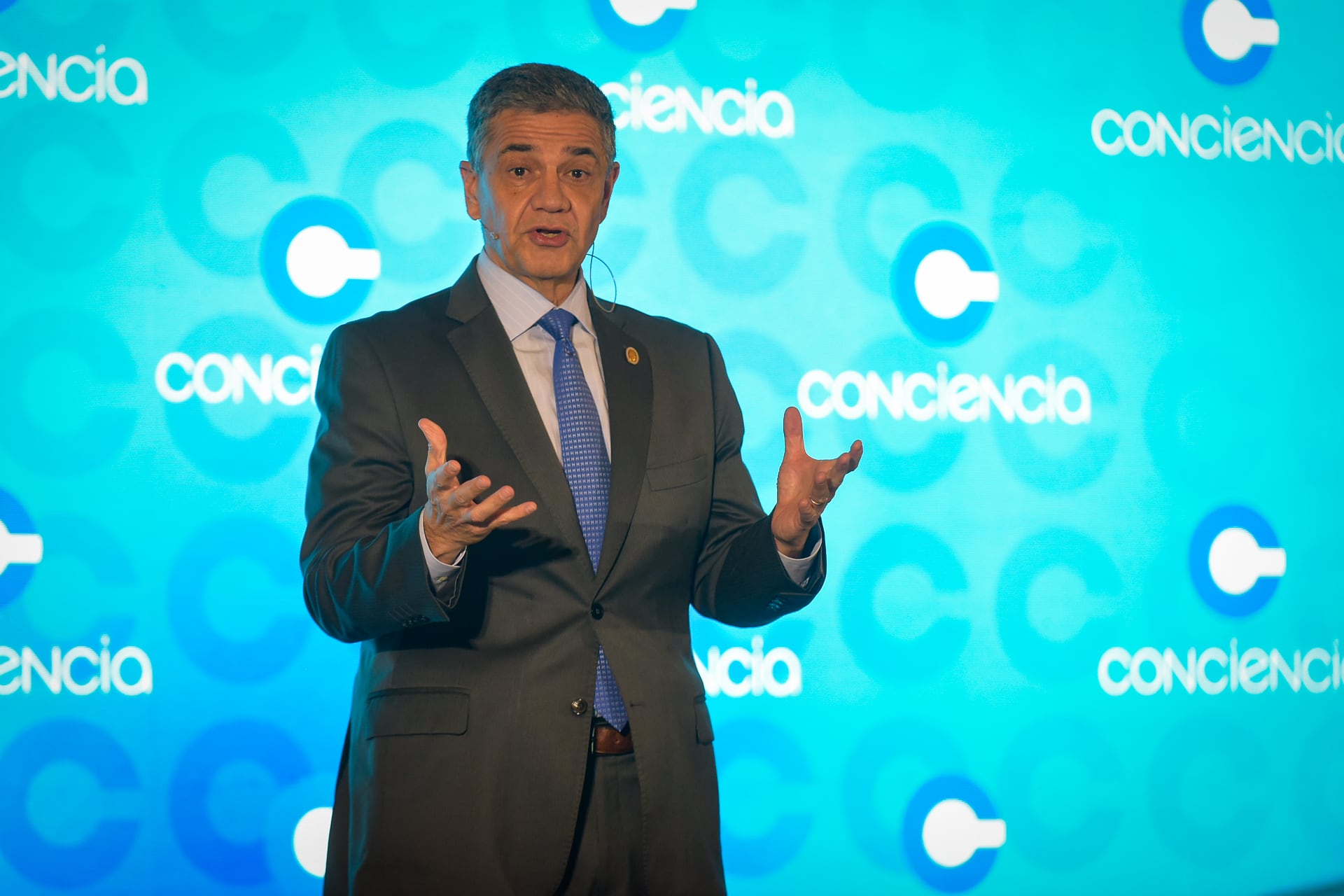 El jefe de Gobierno porteño, Jorge Macri, durante su intervención