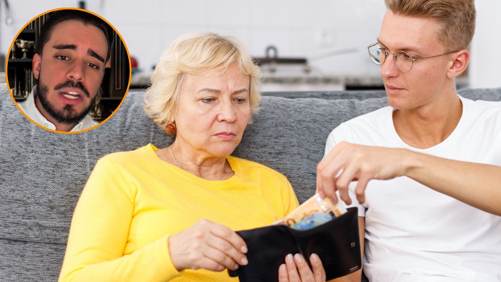 Un hijo joven le pide a su madre dinero (Montaje Infobae con imágenes de @leyesconsebas / TikTok)