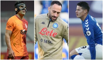 Falcao García (izq.), David Ospina