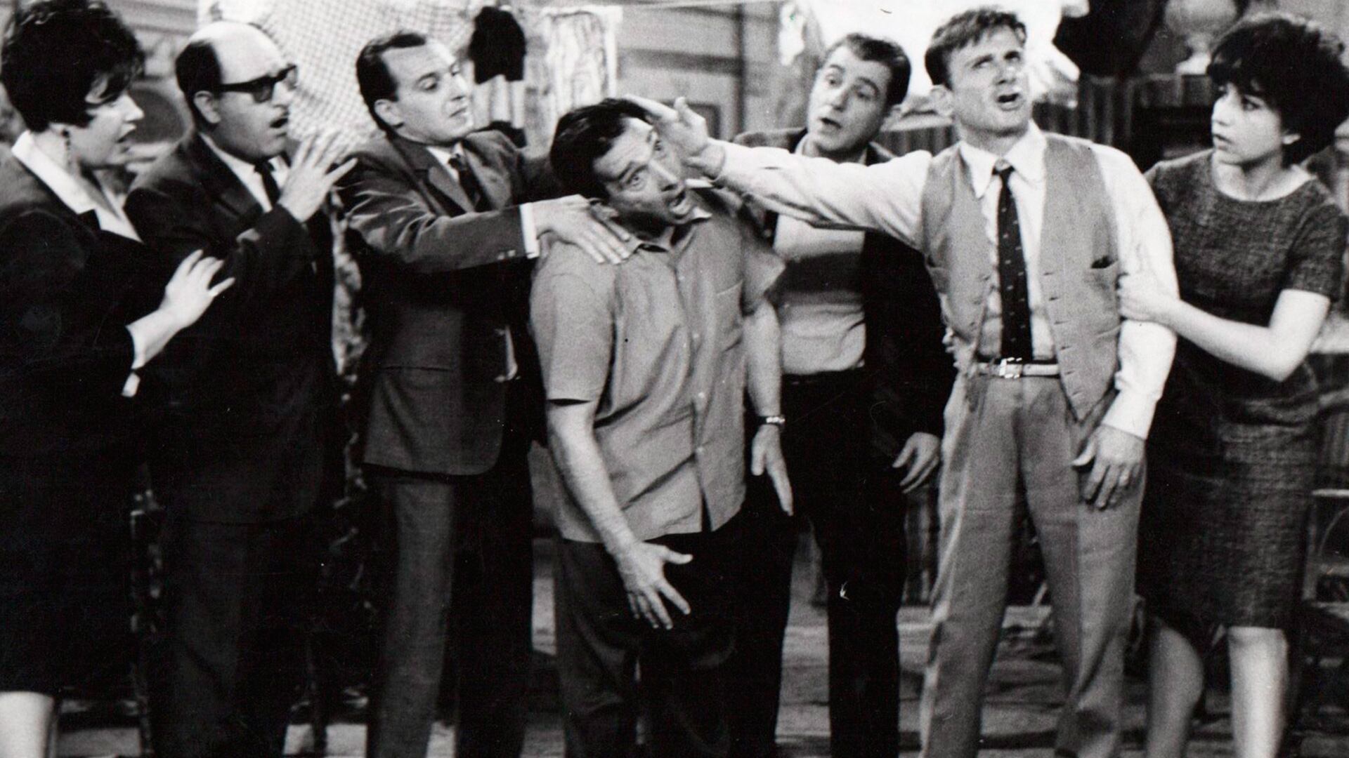 ¡Patapúfete! Una de las clásicas cachetadas que sirvieron para que Biondi transportara el circo a la pantalla chica. Con recursos simples, llegó a hacer más de 62 puntos de rating (Gentileza Leonardo Greco)