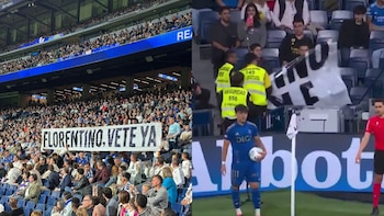 Los pitos, las pancartas y las protestas de la afición marcan la intrascendente victoria del Real Madrid ante el Oviedo