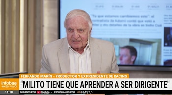 Fernando Marín sostiene que Diego Milito aún debe aprender el manejo dirigencial para conducir Racing Club con éxito