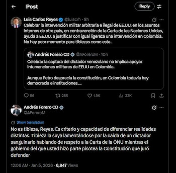 Andrés Forero también discutió con