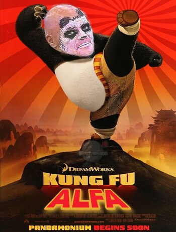 Alfa como Kung Fu Panda,