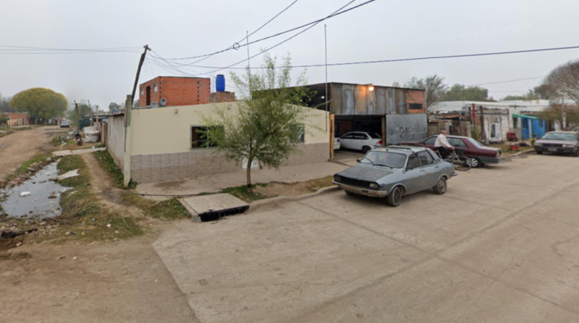 La esquina de 9 de julio y Mitre en Villa Gobernador Gálvez donde el joven baleado fue encontrado por su tío (Google Maps)