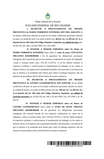 El procesamiento del empresario Mario