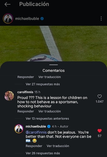 La respuesta del cantante canadiense ante la crítica de una seguidora (Instagram)