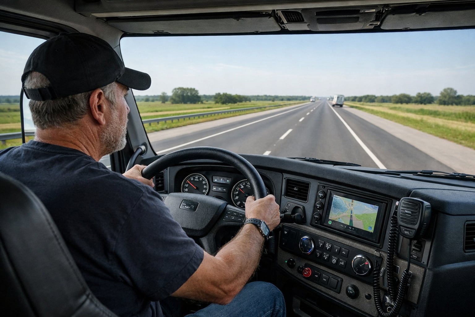 Camionero trabajando. (Imagen Ilustrativa Infobae)