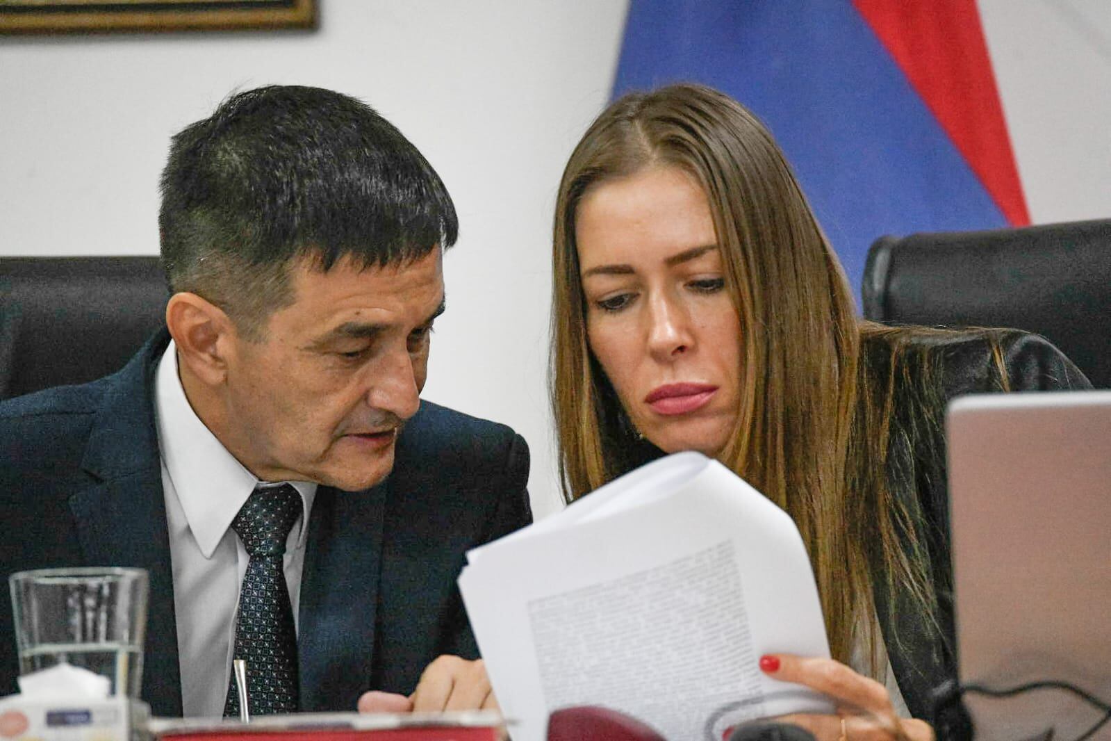 Los magistrados Gustavo Bernie y Viviana Cukla