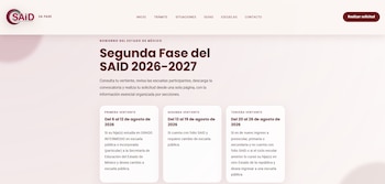 La segunda fase del SAID 2026 abrirá del 6 al 26 de agosto para traslados, inscripciones extemporáneas y cambios de turno según perfil y disponibilidad. (Portal oficial SAID)