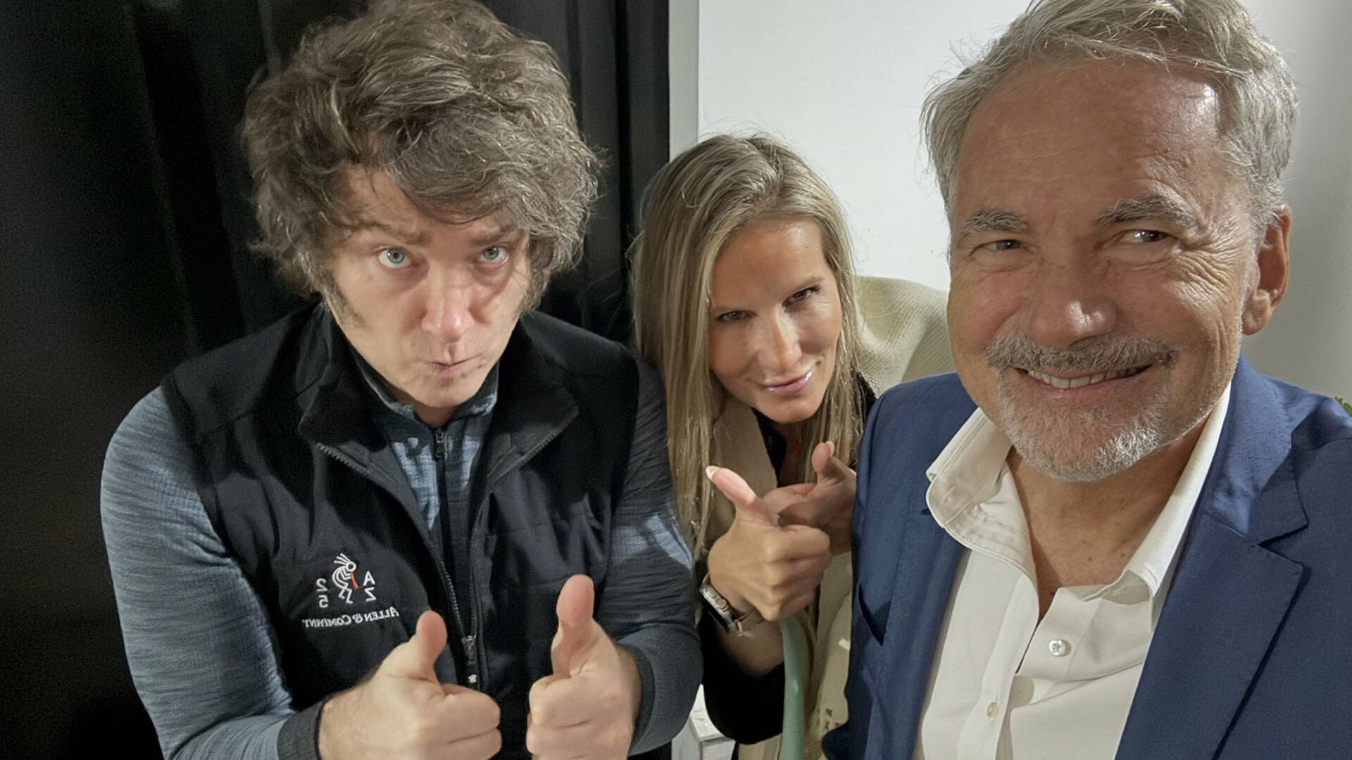 La foto que compartió Martin Varsavsky, tras cenar con Javier Milei (@martinvars)
