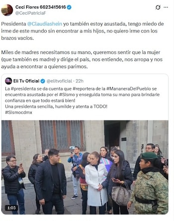 Ceci Flores reiteró su llamado