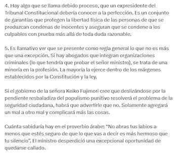 Segunda parte del tuit de Humberto Abanto