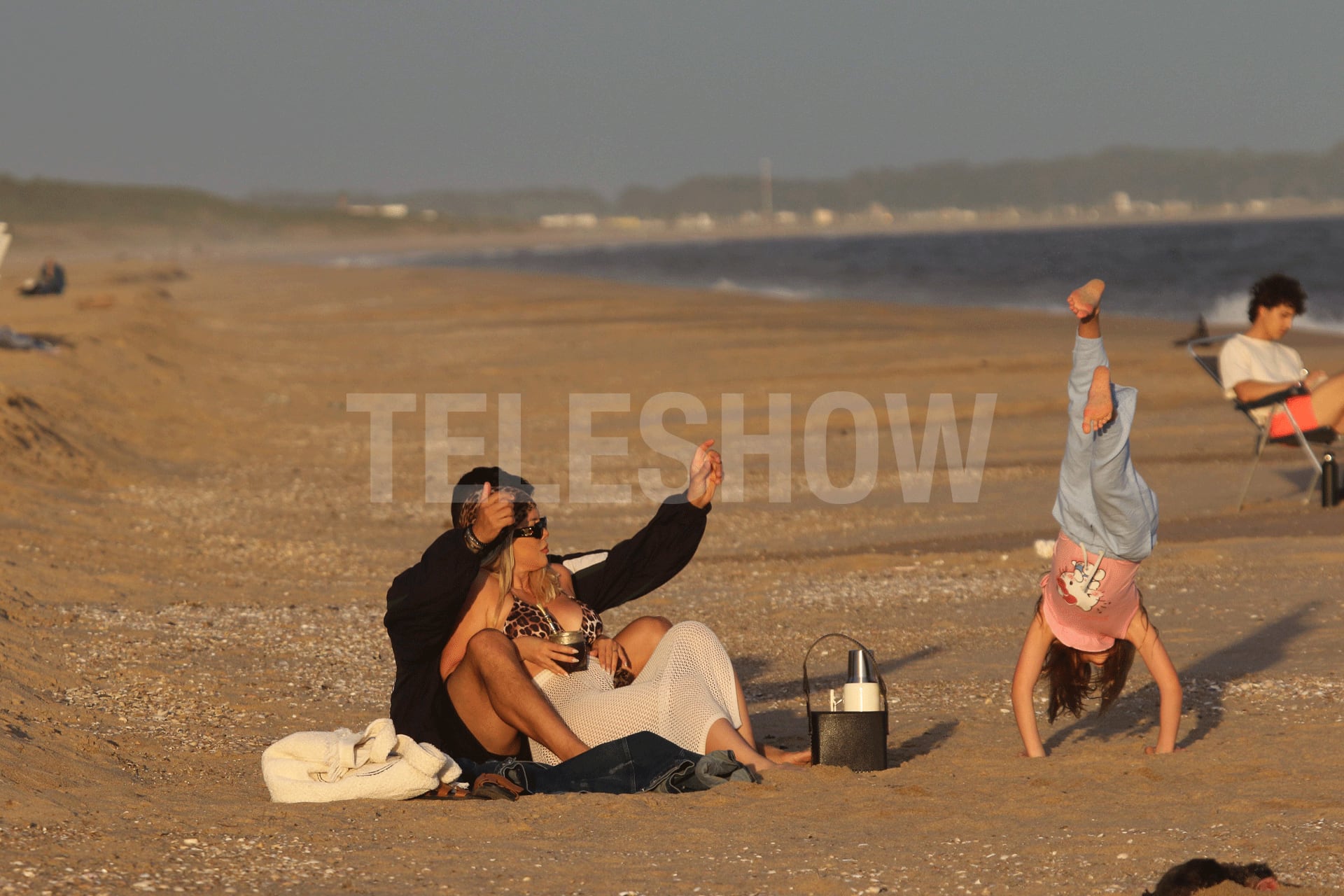 La empresaria disfrutó de un momento de calma junto a su pareja y su familia