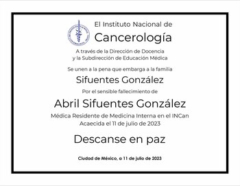 El Instituto lamentó el fallecimiento