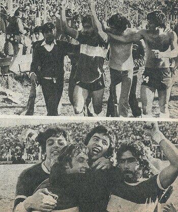 Festejos de los jugadores de