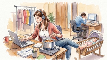 Las mujeres dedican más del doble de tiempo diario que los hombres al trabajo no remunerado, según el Dane