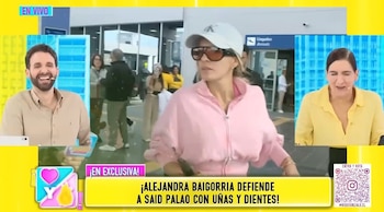 Alejandra Baigorria protagoniza incómodo momento con Said Palao y desata críticas de Gigi Mitre. Captura: Amor y Fuego.