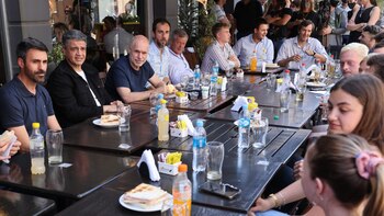 Larreta Santilli y Manes en campaña