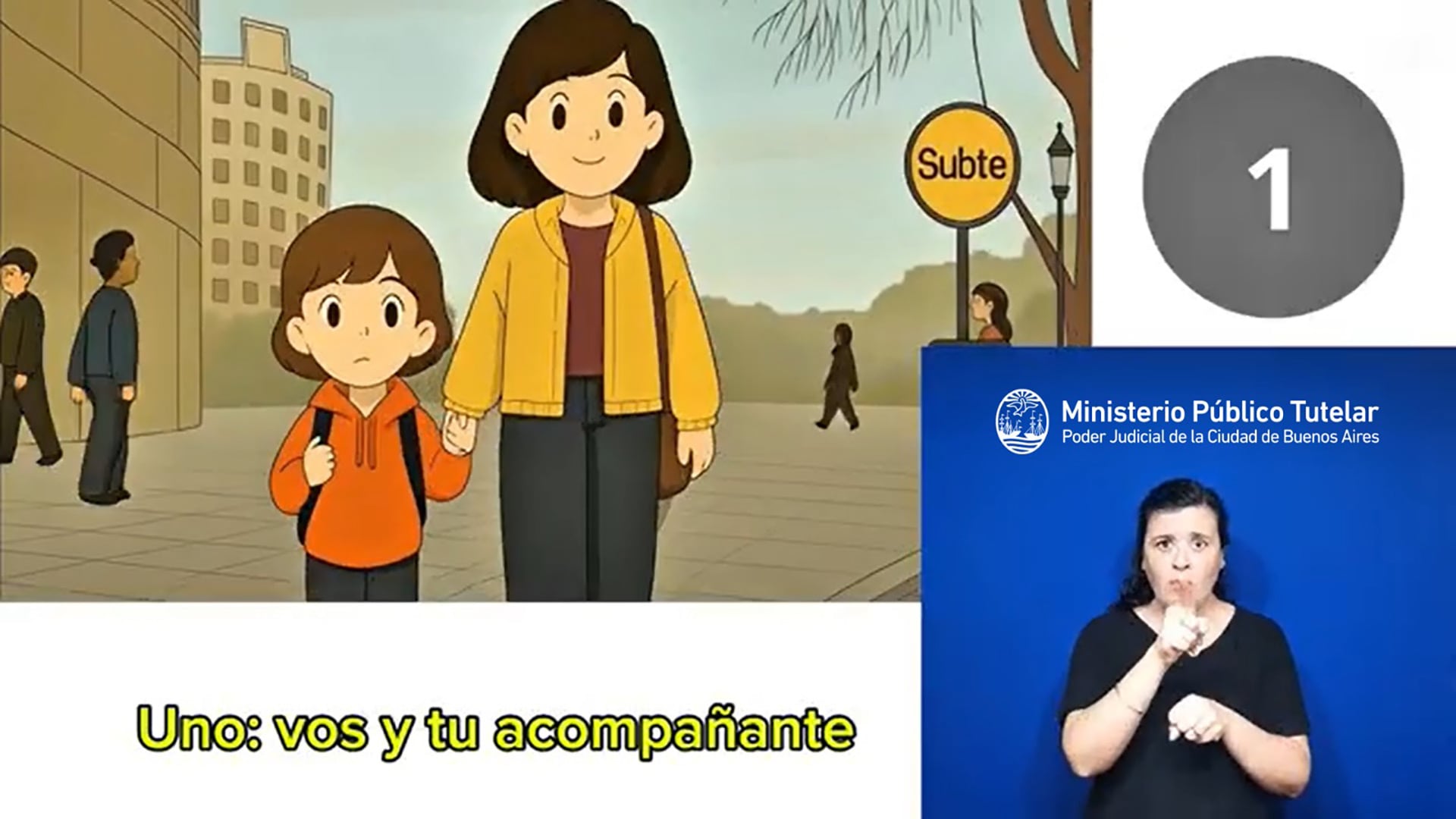 El material incluye apoyos como subtitulado, pictogramas, interpretación en Lengua de Señas Argentina e historias sociales