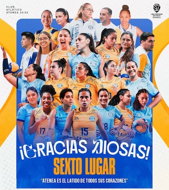 Atlético Atenea se ubicó en el sexto lugar de la Liga Peruana de Vóley 2025/2026.