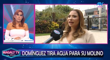Melanie Martínez asegura que su hija no autorizó a Christian Domínguez a mostrar chat del Día del Padre. Captura: Magaly TV La Firme.