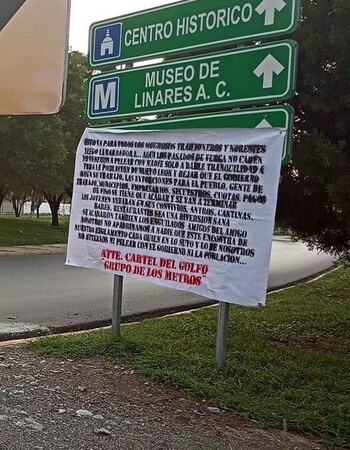 Los mensajes adjudicados al crimen