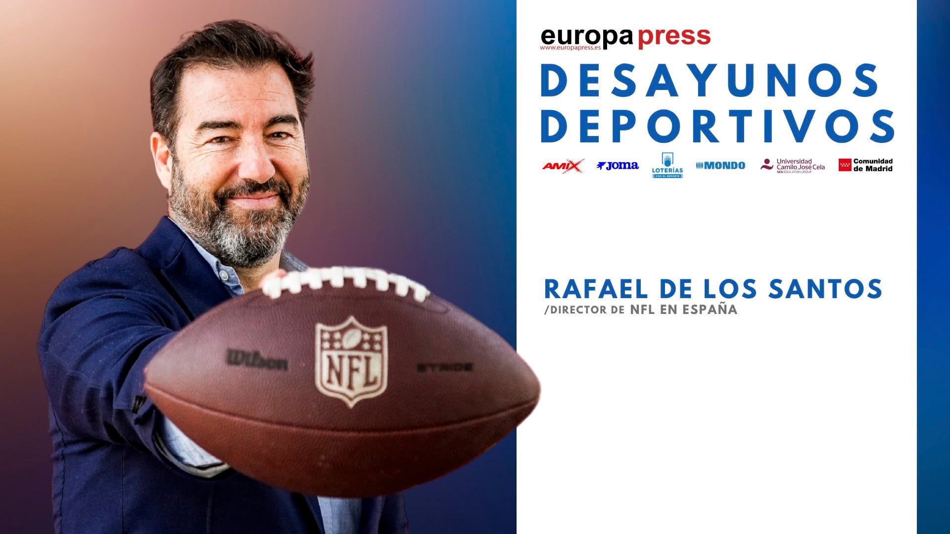 04/10/2026 Rafael de los Santos y el NFL Madrid Game serán los protagonistas este martes en los Desayunos Deportivos de Europa Press.ESPAÑA EUROPA MADRID DEPORTES