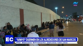 Con carpas, mantas y sillas: así esperan las ARMY los próximos conciertos de BTS en San Marcos. Captura: ATV Noticias.