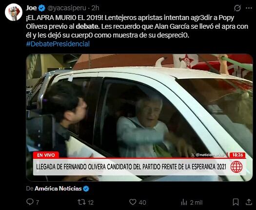 Debate presidencial EN VIVO: lo más viral en redes tras los momentos más polémicos. Captura: X.