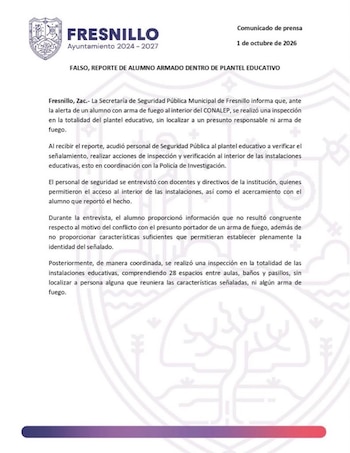 Comunicado Oficial.