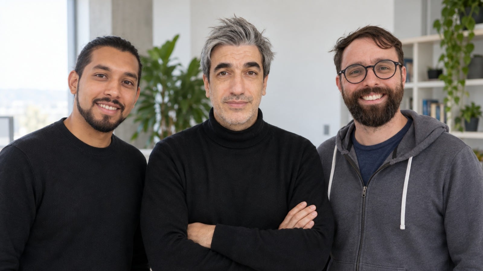 Gerardo Sosa, Fernando Gril y Dr. Sebastián Gatti (de izq. a derech.), integrantes del equipo de la Fundación Cuidados de Salud.