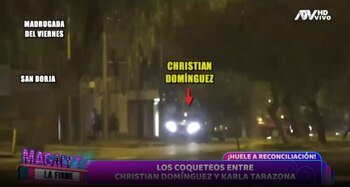 Christian Domínguez es captado afuera