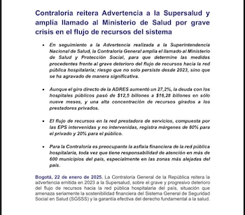 Contraloría alertó malos manejos del