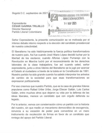 Carta de las bases liberales