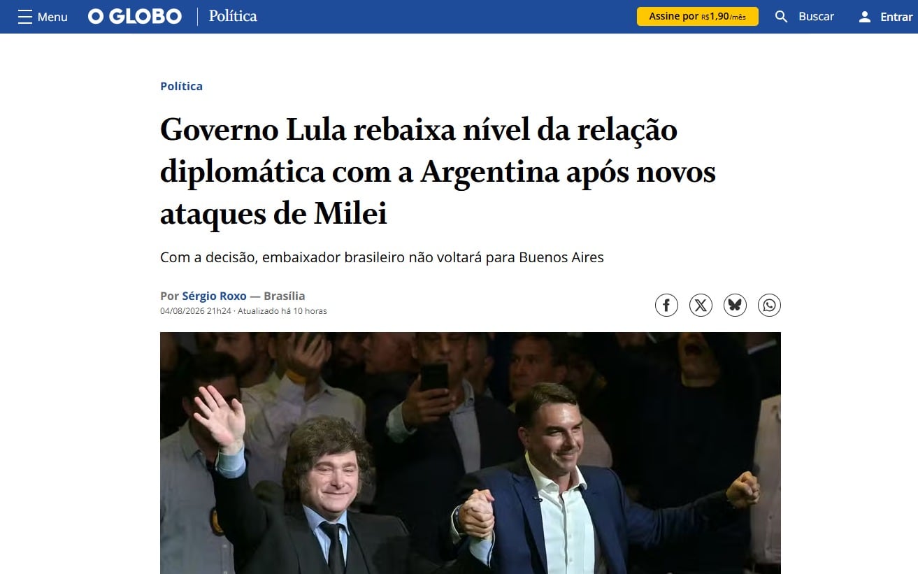 Captura nota en O Globo (Captura nota en O Globo)