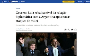 Captura nota en O Globo
