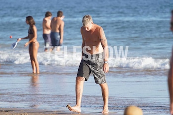 El exfutbolista aprovechó las temperaturas