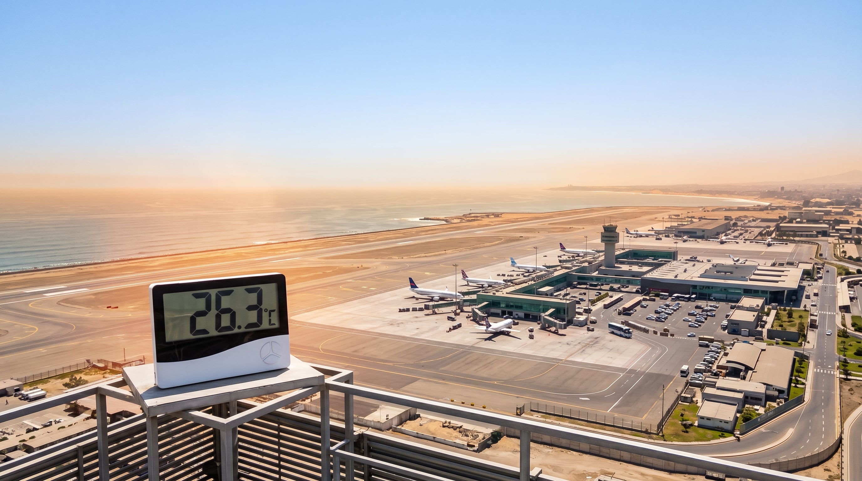 El aeropuerto Jorge Chávez registró el 7 de septiembre una temperatura máxima de 26,3°C, la segunda más alta para septiembre desde que existen registros históricos. (Imagen Ilustrativa Infobae)