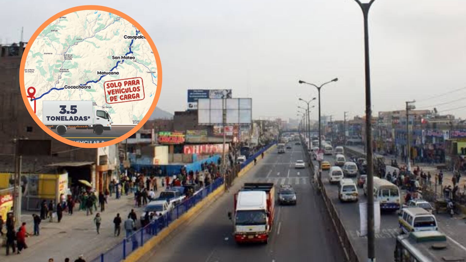 Feriado largo: este viernes inicia la restricción para camiones de más de 3.5 toneladas en la Carretera Central por Fiestas Patrias