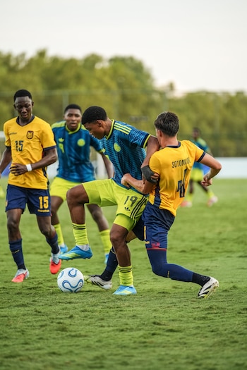 La selección Colombia mostró falencias en la definición durante el partido contra Ecuador - crédito Conmebol
