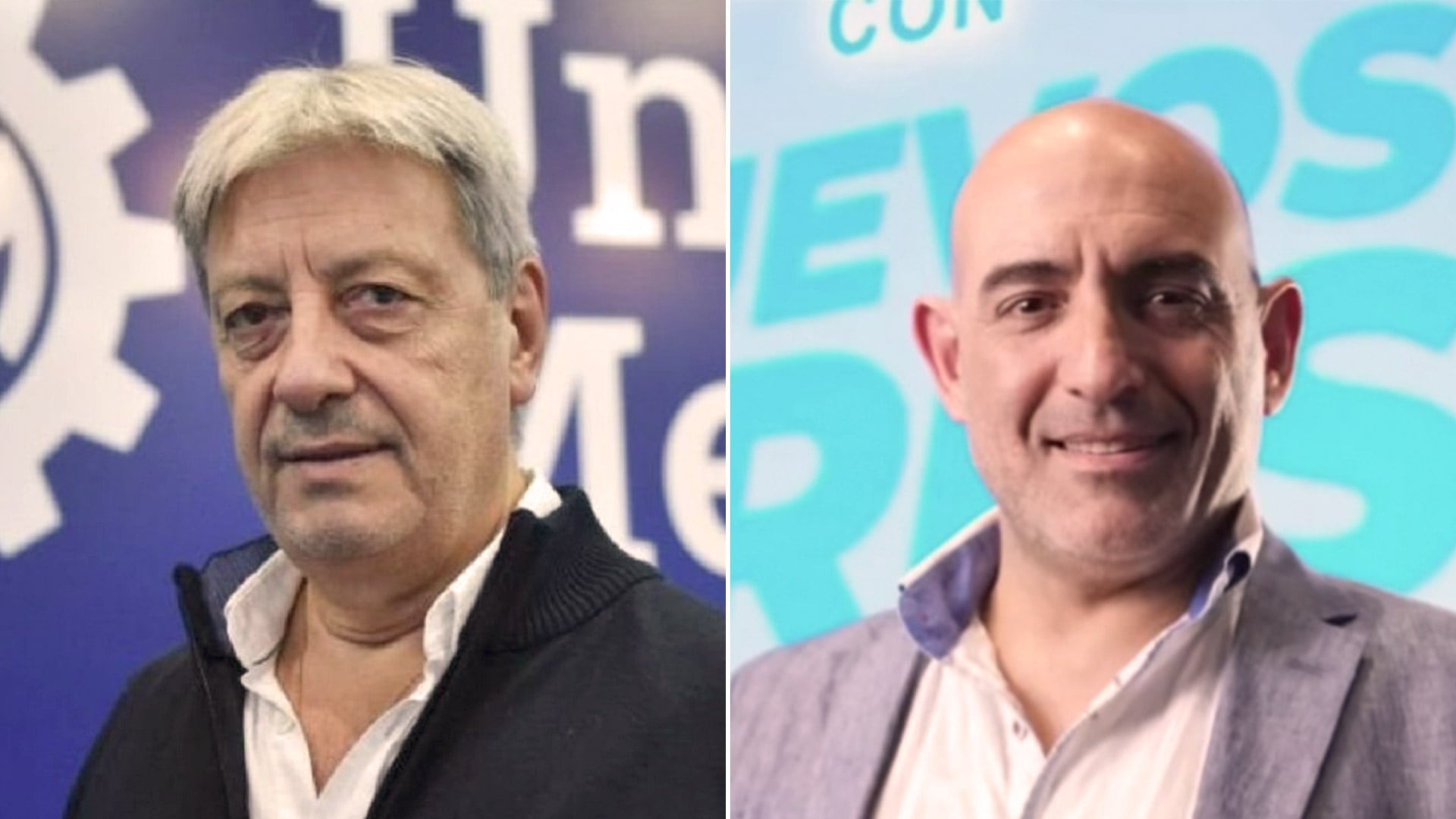 Abel Furlán y Angel Derosso, titular de la lista opositora en la UOM Campána-Zárate