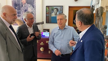 César Gaviria recibió a Roy