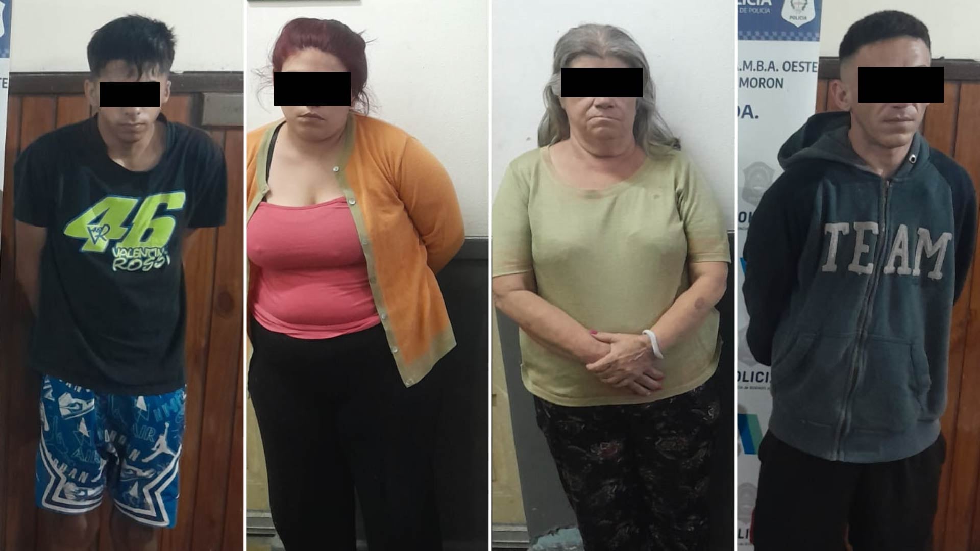 Los integrantes de la banda detenidos