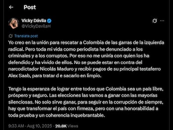 Vicky Dávila volvió a