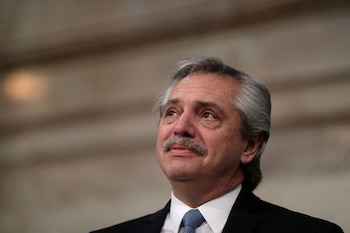 Alberto Fernández durante la apertura de las sesiones ordinarias del Congreso